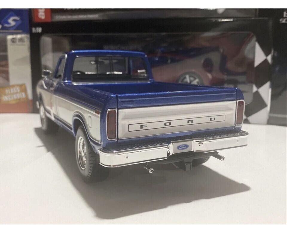 MAISTO 1:18 BLUE 1979 FORD F150 PICK-UP TRUCK DIECAST CAR MODEL BLUE BROWN