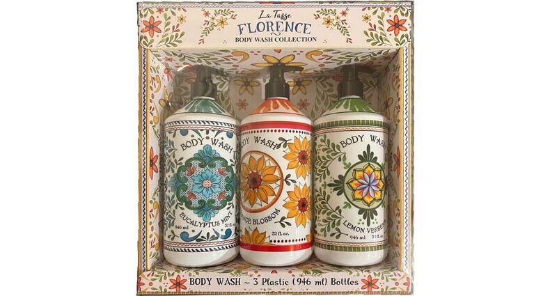 La Tasse Florence Body Wash - 3 Plastic Bottles (946 mL)