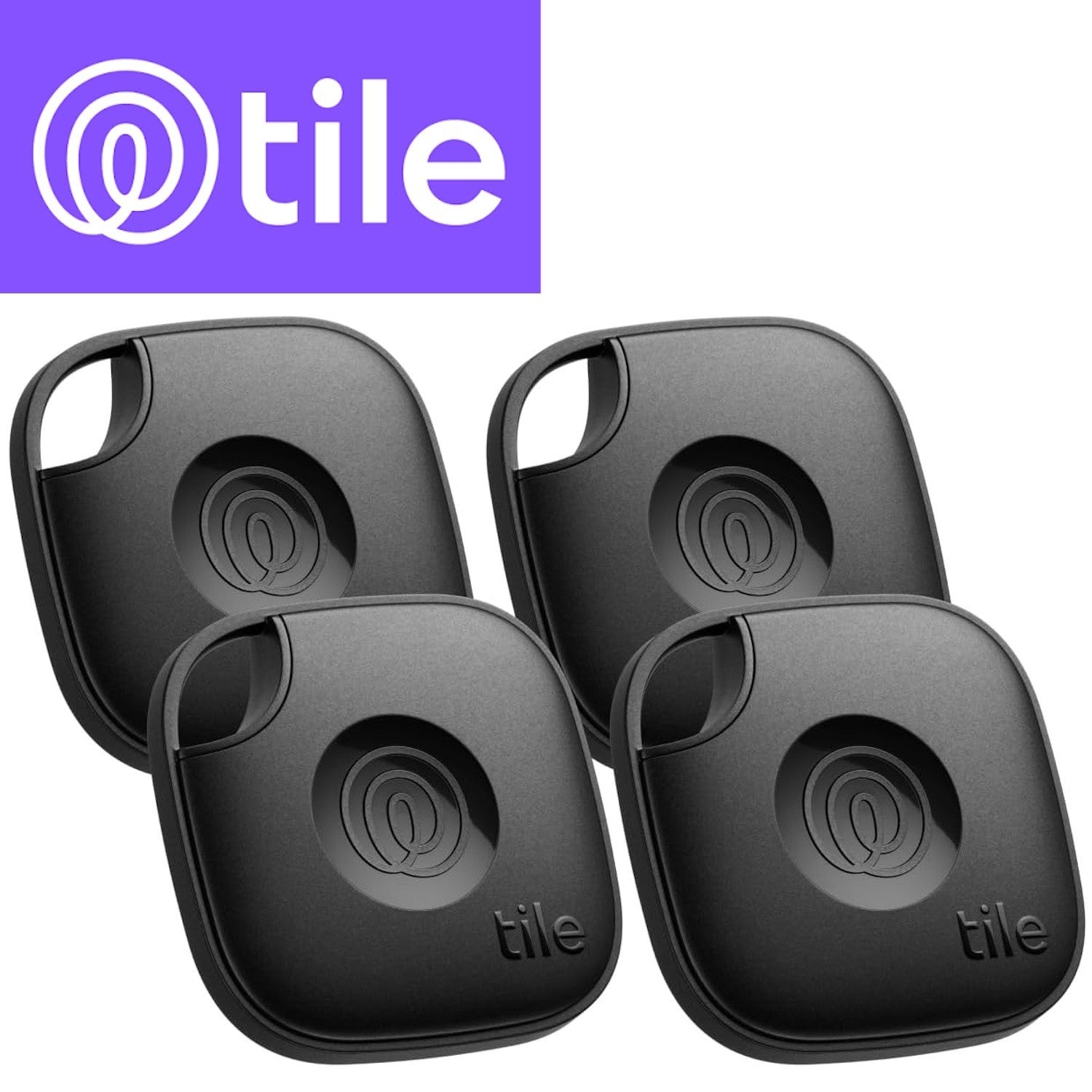 4-Pack Life360 Tile - Bluetooth Tracker, Keys Finder Locator for iOS Android