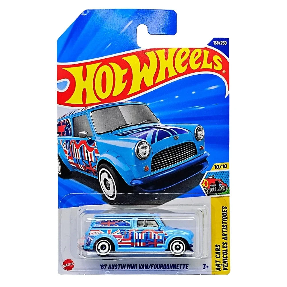 Hot Wheels 2025. HW Art Cars 10/10. 67 Austin Mini Van. 169/250. Blue