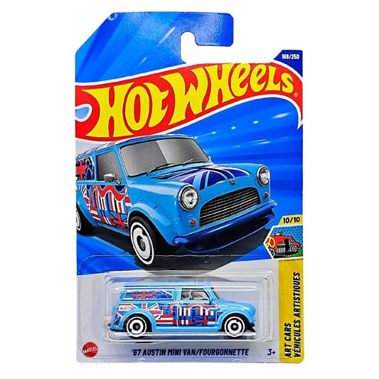 Hot Wheels 2025. HW Art Cars 10/10. 67 Austin Mini Van. 169/250. Blue