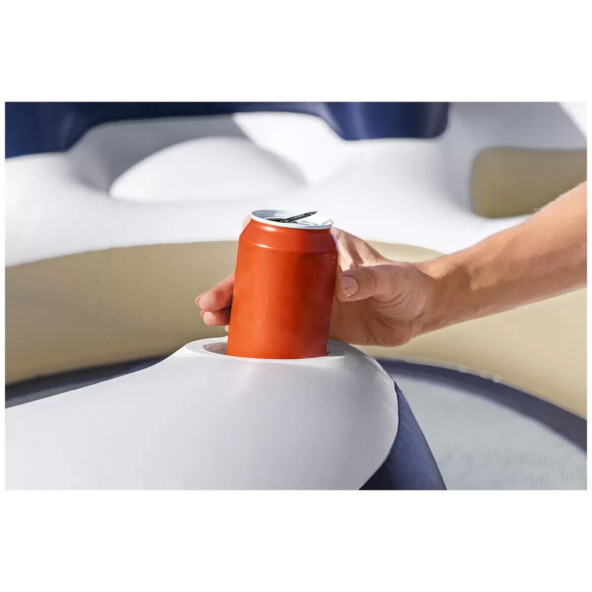 Tobin Sports 7 Person Seas The Day Giant Inflatable Party Lake Island 3.92x3.08m