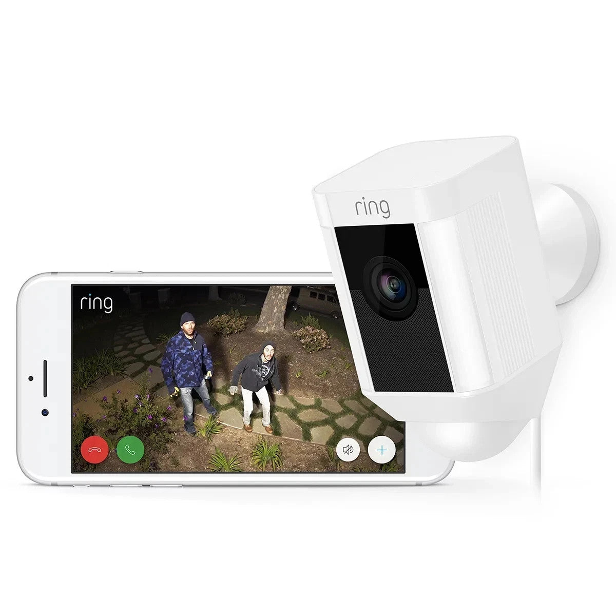Ring Spotlight Cam Wired Security Camera 1080p HD Alexa 8SH1P7-WAU0