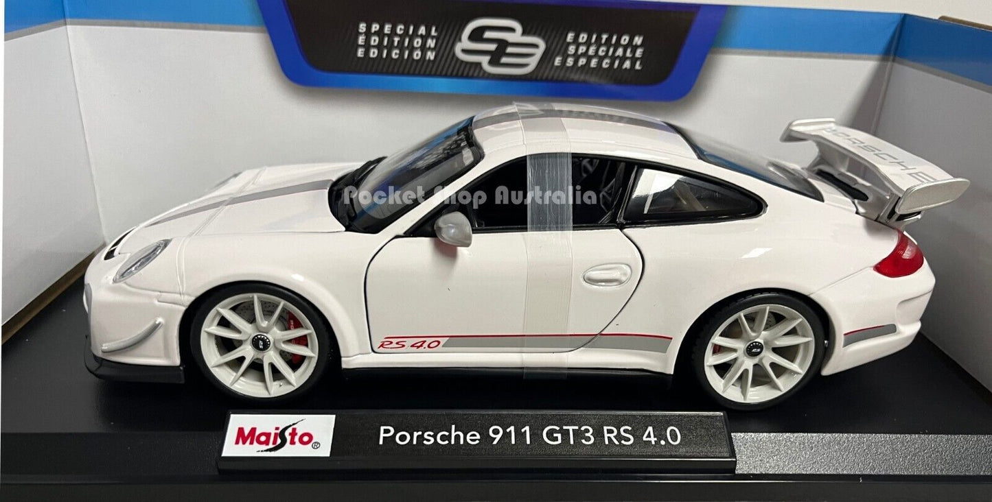 Maisto Diecast Model Special Edition 1:18 scale Porsche 911 GT3 RS 4.0	White