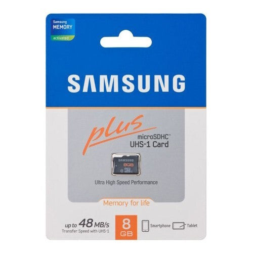Samsung 8GB PLUS mirco SDHC UHS-1 Class 4 MicroSD Memory Card Made in Korea