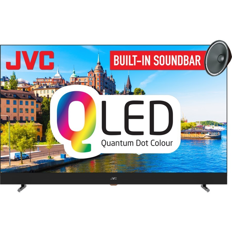 JVC 43" 4K UHD QLED Android Smart TV with Built-in Soundbar Google Netflix