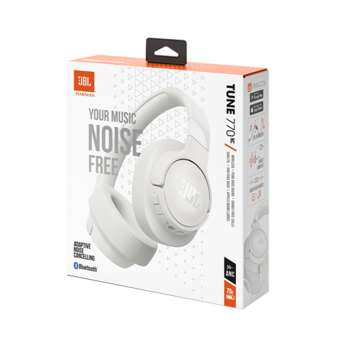 JBL Noise Cancelling Bluetooth Headphones – Tune 770NC – White