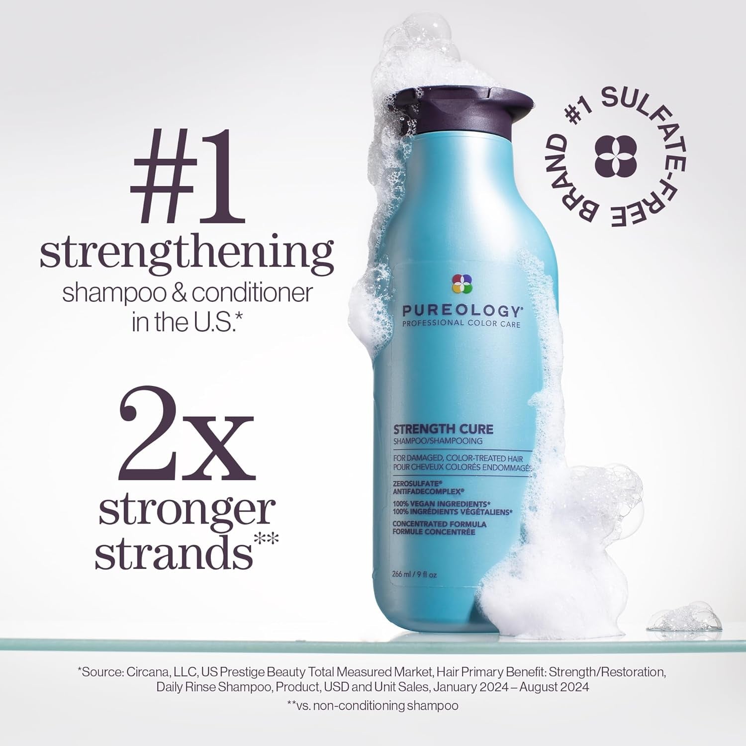 Strength Cure Shampoo 266Ml White