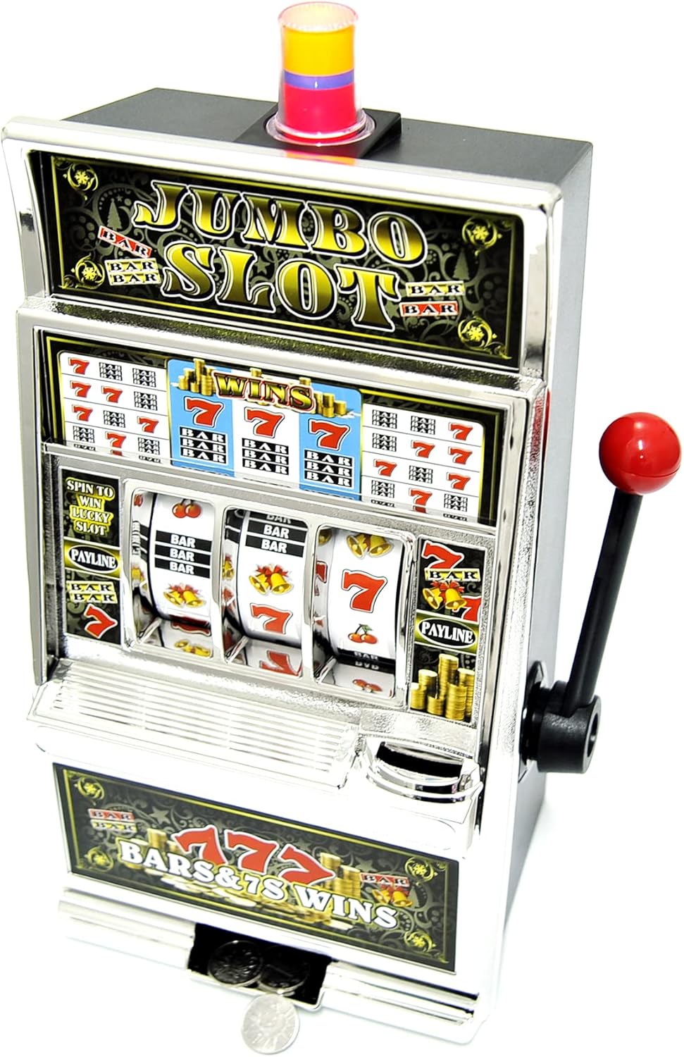 Plastic Savings Bank Slot Machine with Sound and Light
