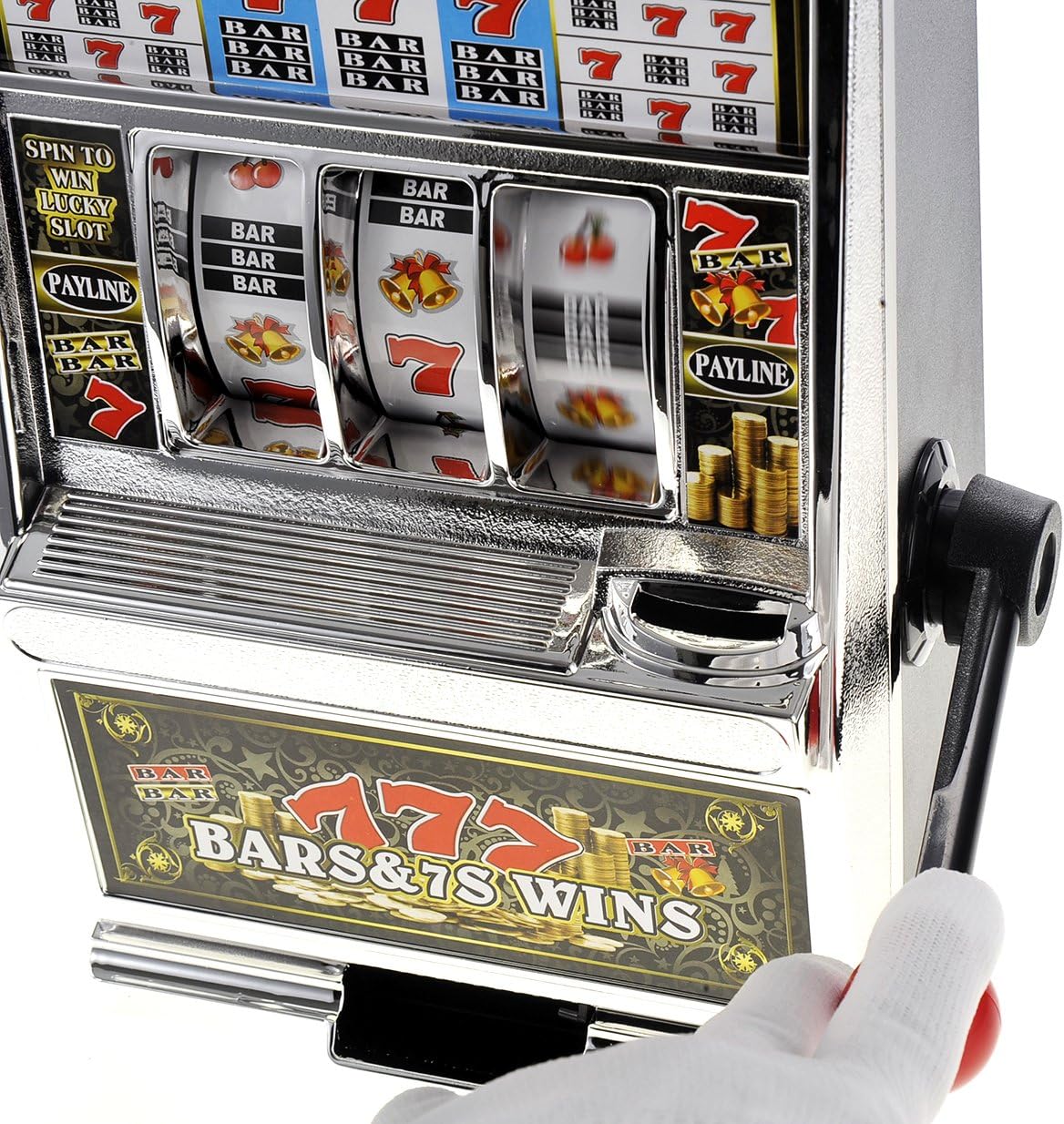 Plastic Savings Bank Slot Machine with Sound and Light