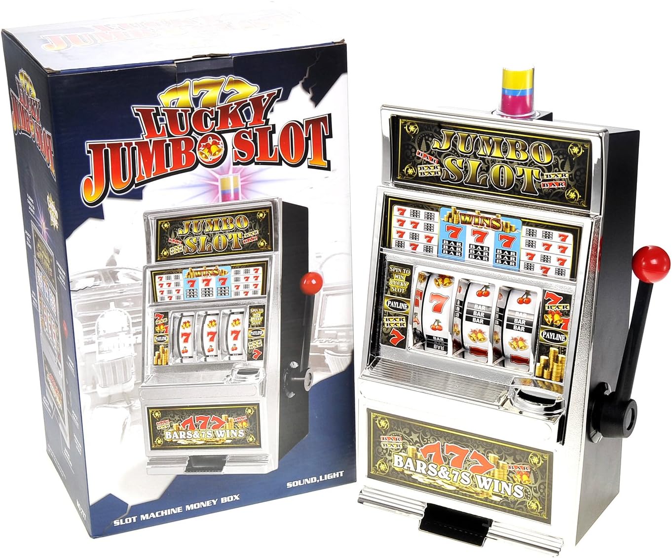 Plastic Savings Bank Slot Machine with Sound and Light
