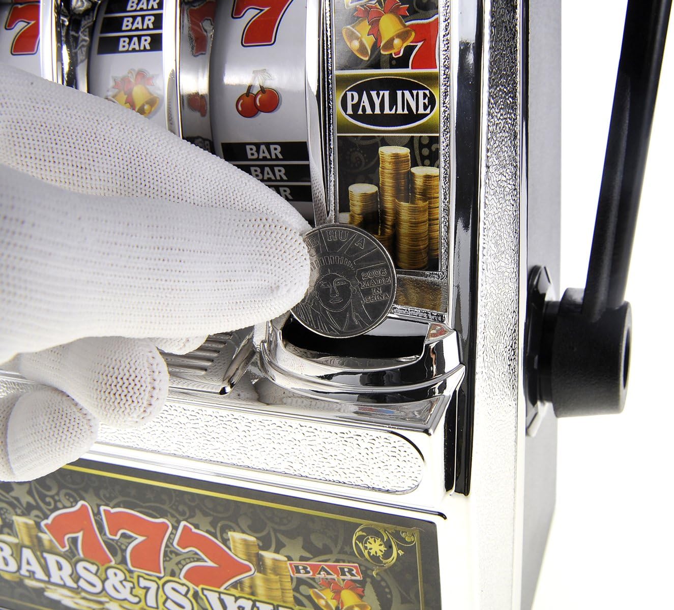 Plastic Savings Bank Slot Machine with Sound and Light