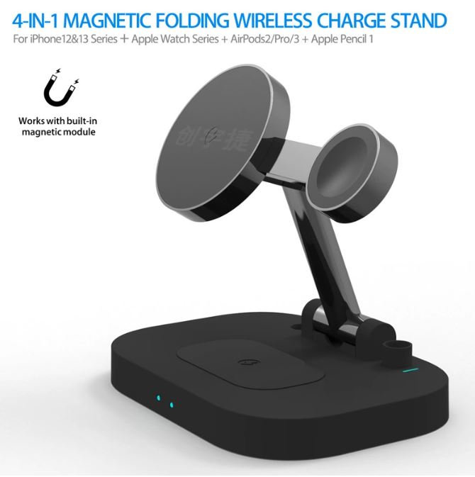 4-in1 15W Wireless Charger For Apple iPhone iWatch AirPods Pencil