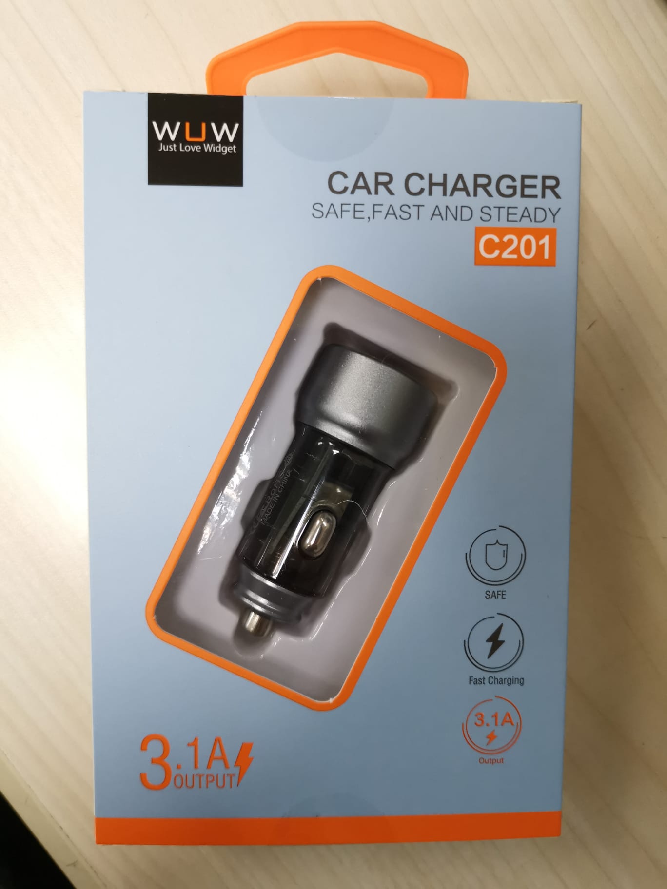 WUW C201 3.1A Dual USB Car Charger