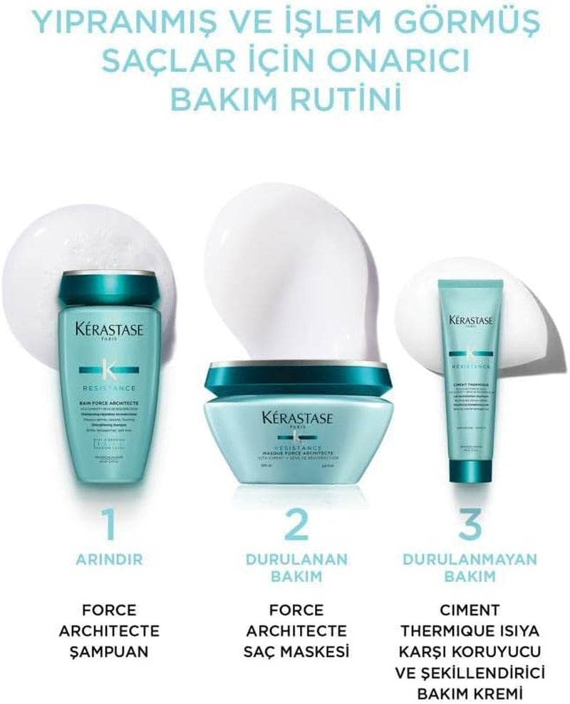 Kerastase Resistance Bain Force Architecte Reconstructing Shampoo, 8.5 Ounce