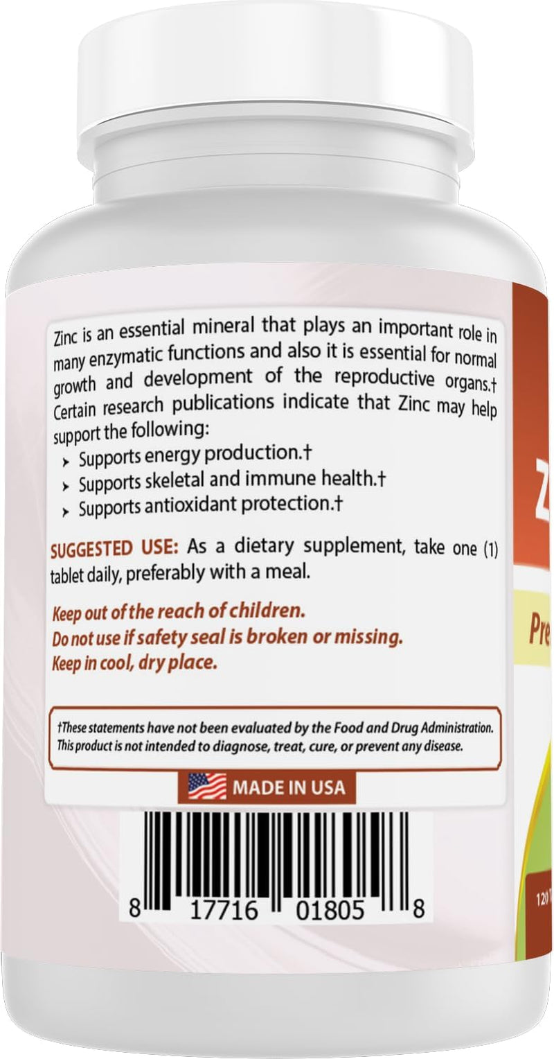 Zinc Citrate 30 Mg - Immune Support - 120 Tablets