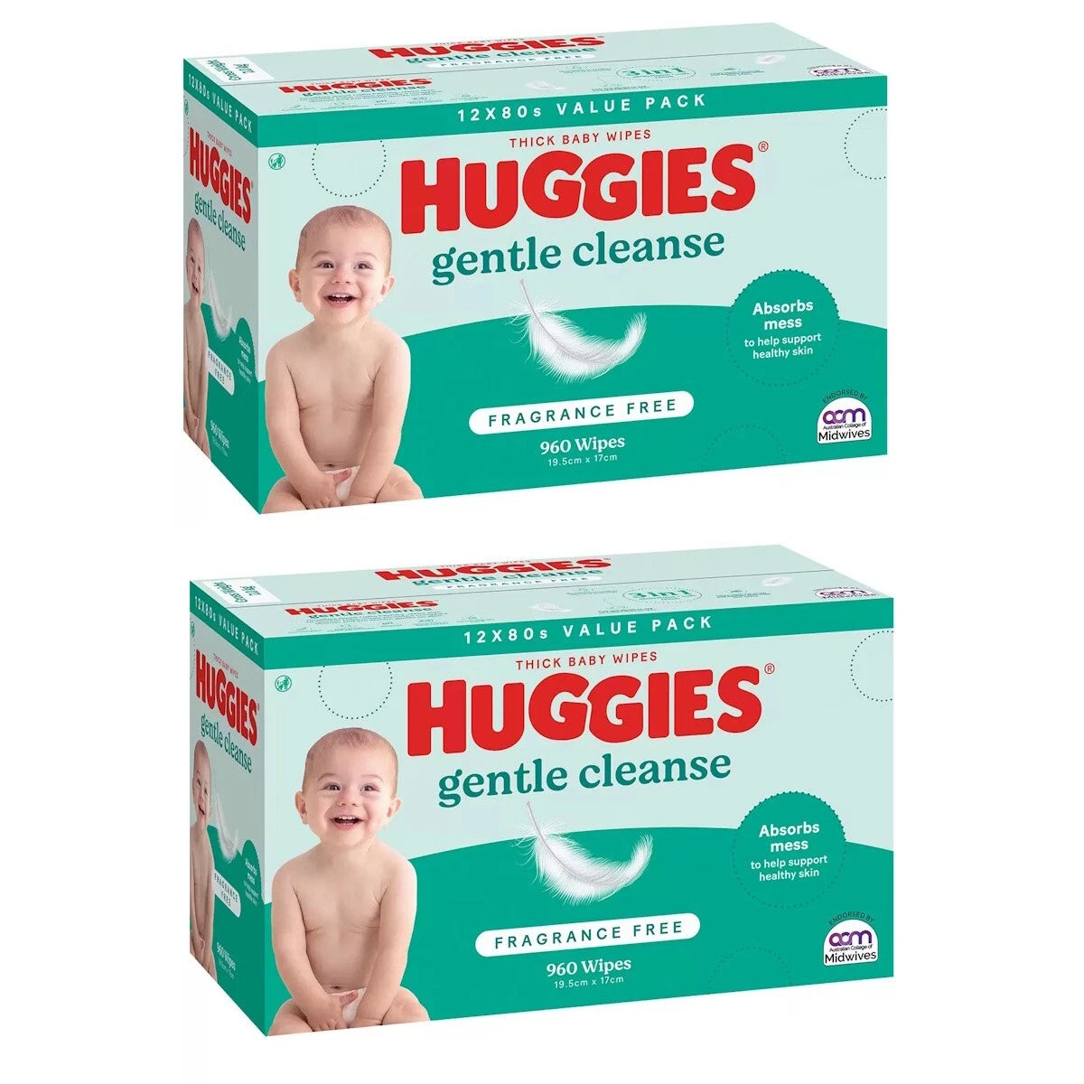 Huggies Fragrance Free 1920 Baby Wipes 24 x 80 Wipes