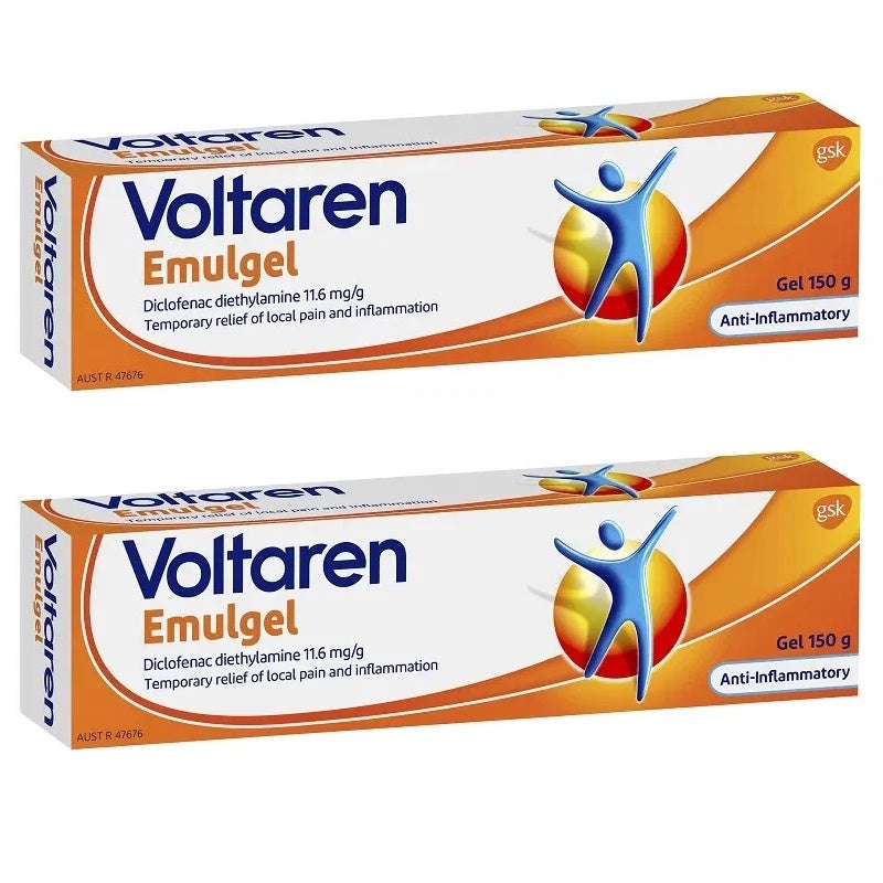 2X 150g 𝖵𝗈𝗅𝗍𝖺𝗋𝖾𝗇 Emulgel Temporary Relief of Local Pain & Inflammation