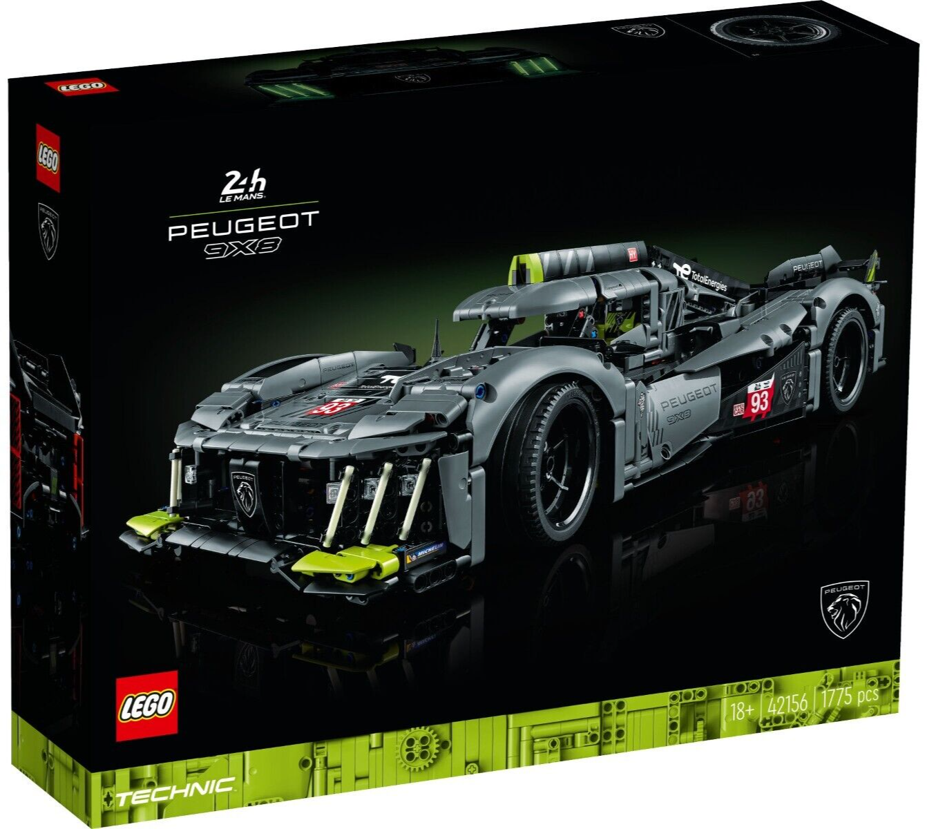 LEGO Technic Peugeot 9X8 Hybrid Hypercar (42156) Celebrate 100 years of  Le Mans