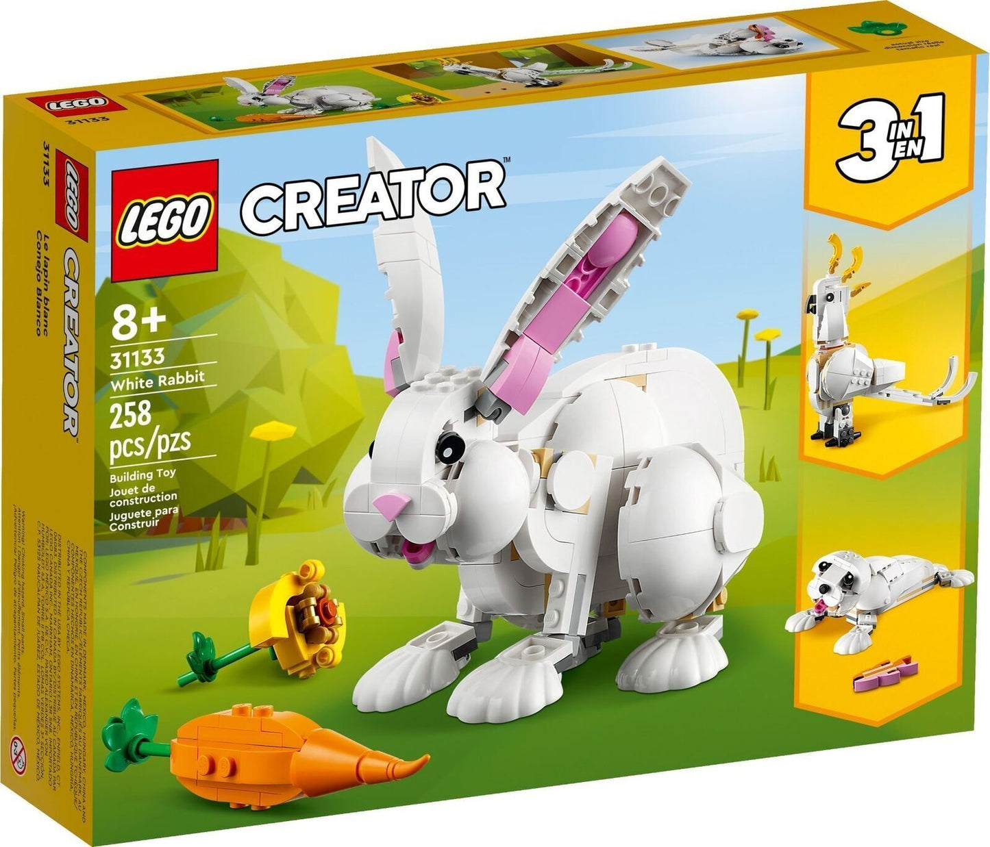LEGO 31133 White Rabbit Cockatoo Parrot Seal Bunny Chinese New Year Easter Gift