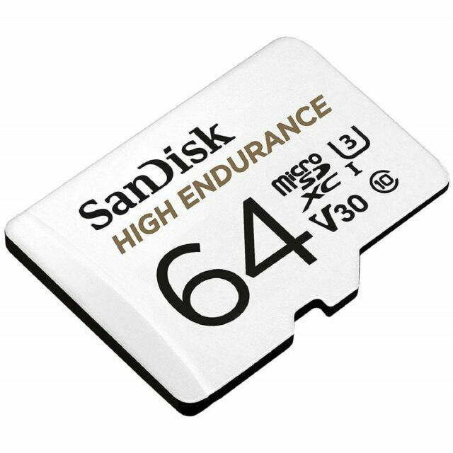 SanDisk High Endurance 64GB Micro SD Card SDXC DashCam Security 4K V30 U3 100Mbs