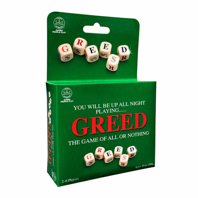 Greed Board Game - The Game of All or Nothing AGE 10+ 2-6 Players