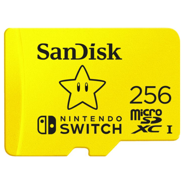 SanDisk Nintendo Switch Micro SD 256GB SDXC Memory Card Nintendo Licensed 100MBs