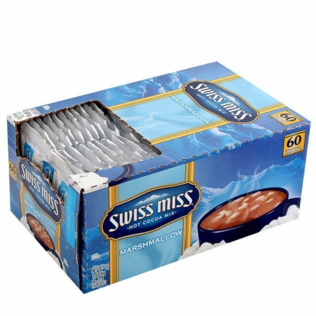 Swiss Miss Hot Cocoa Mix MARSHMALLOW 60 Sachets USA Made Rich & Creamy Chocolate