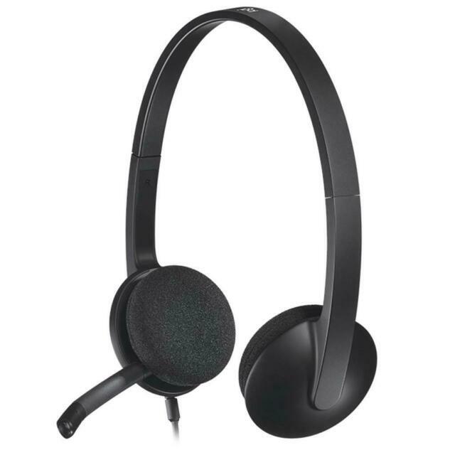 Logitech H340 Stereo Wired Over Ear Headphones Noise-Cancelling Mic New Sealed