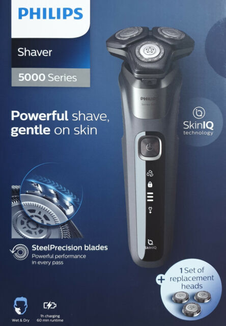 Philips 5000 Series SkinIQ Technology Men's Shaver (S5587/39) + Replacement head